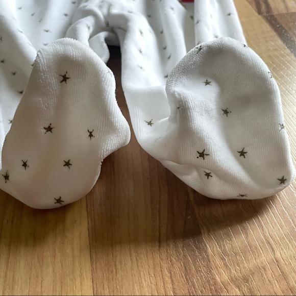 3/$25 Baby's First Christmas Footie One Piece Pajamas Little Me Button Up - Picture 6 of 11